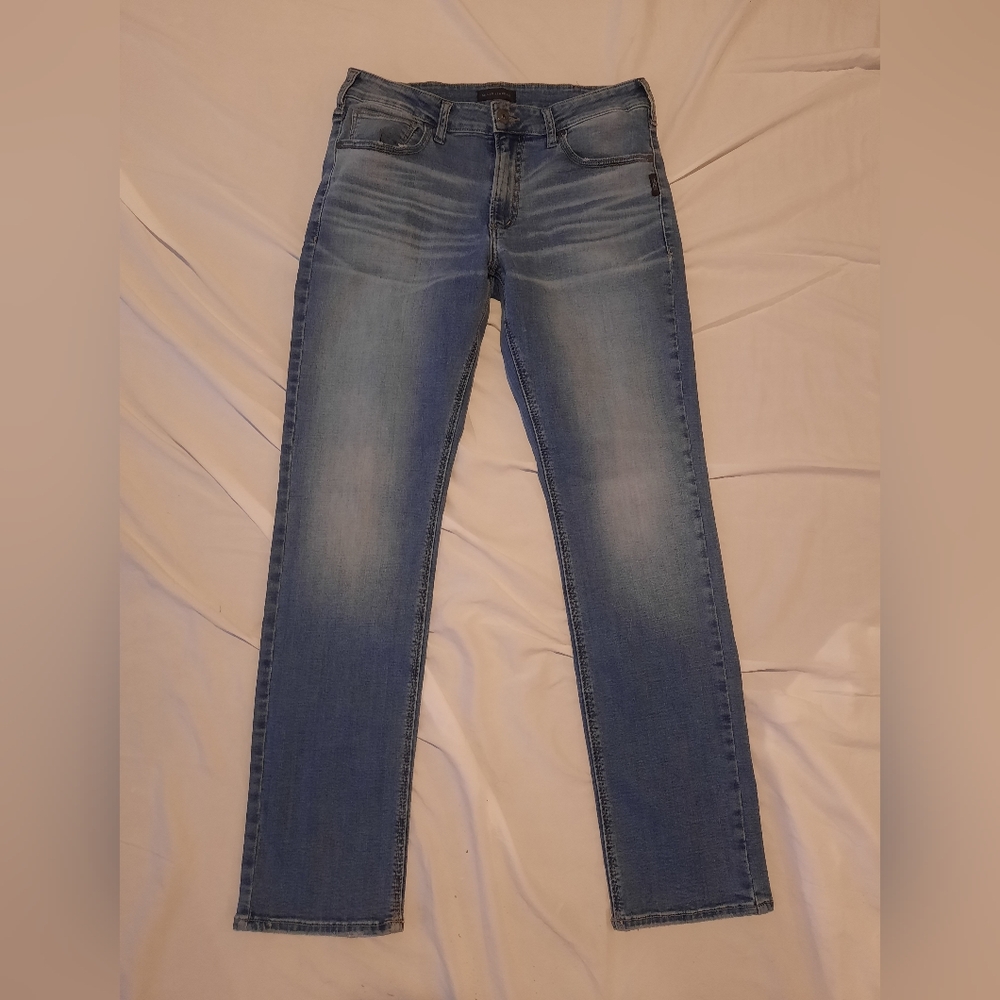 Silver Jeans Men 32x32 Blue Konrad Slim Straight Leg Light Wash Stretch